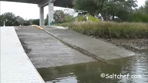 Saltwater boat ramp at bridge in Brunswick, Georgia boat ramp in brunswick georgia